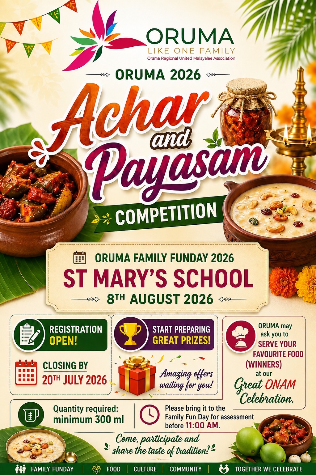 Onam Achar Payasam Competition 